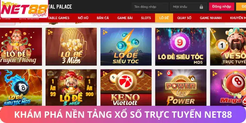 Khám phá nền tảng xổ số trực tuyến Net88