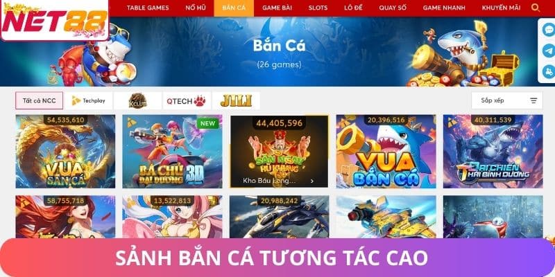 Các Sản Phẩm Tại Net88: Tổng Quan Sản Phẩm Hot Tại Net88 Sảnh bắn cá tương tác cao
